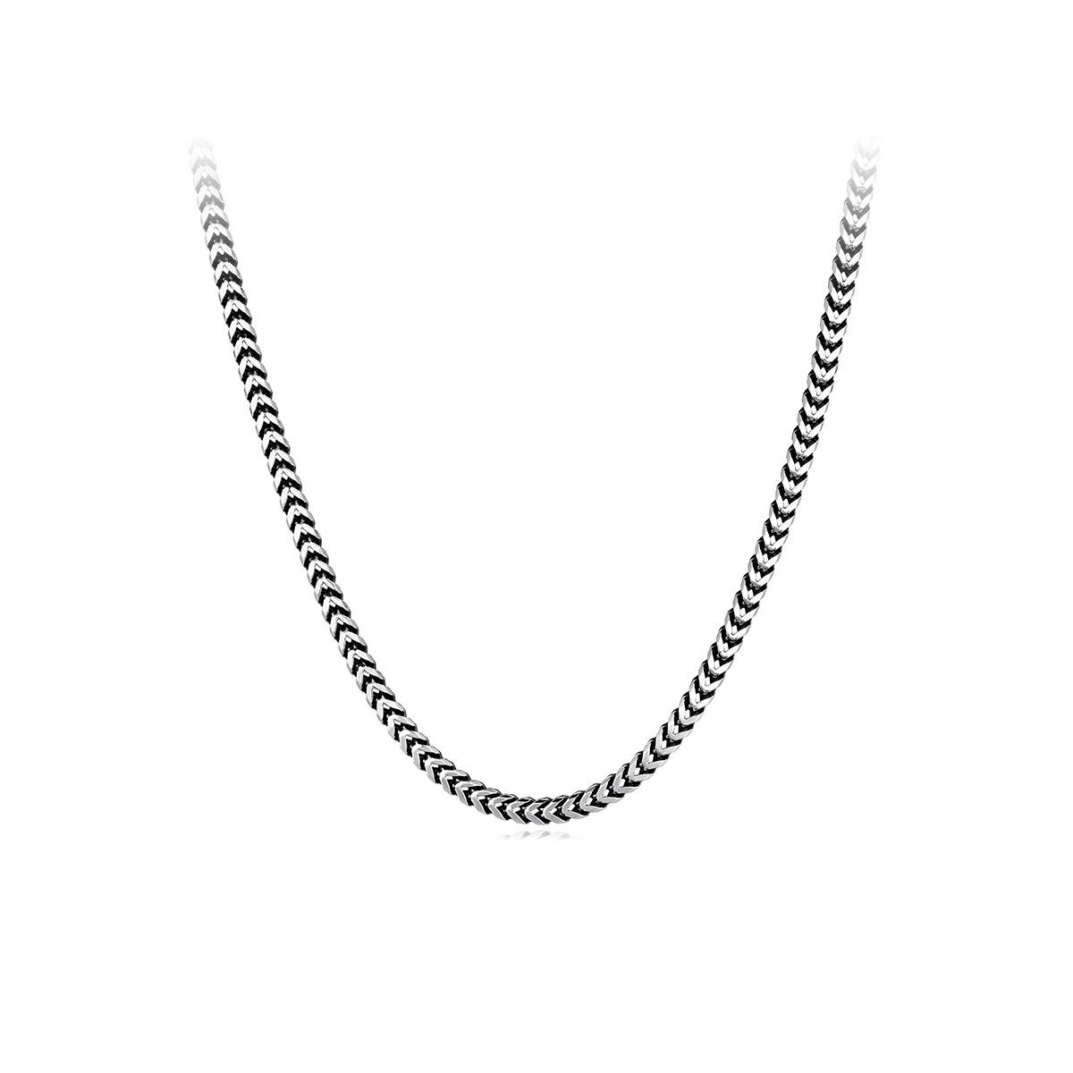 六福珠宝电黑铂金项链时尚白金Pt950项链男送男友计价G07TBPN0010【联系客服补货】