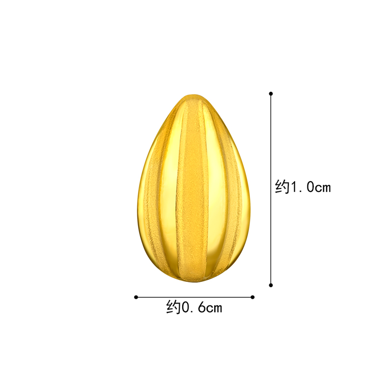 六福运财猫黄金摆件足金瓜子饰品3d硬金单粒装定价L01A1TBA0002