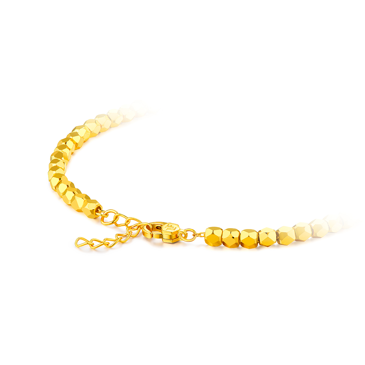 【店庆特惠】六福珠宝蹦迪珠黄金手链女时尚5G光影金足金手链计价L19TBGB0001【1V1直播看货】