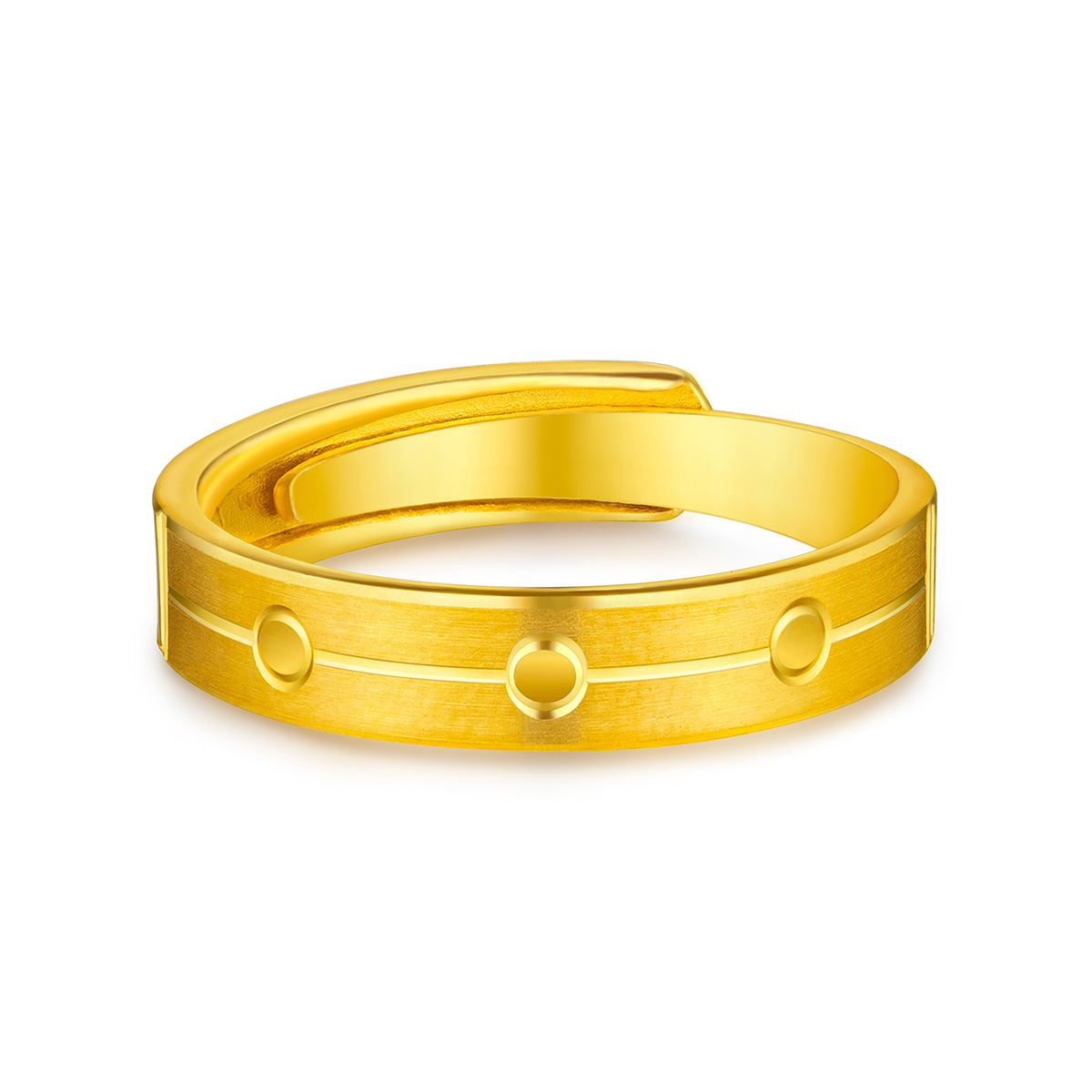 六福珠宝幸福有你黄金戒指情侣足金对戒黄金女戒计价F63TBGR0010