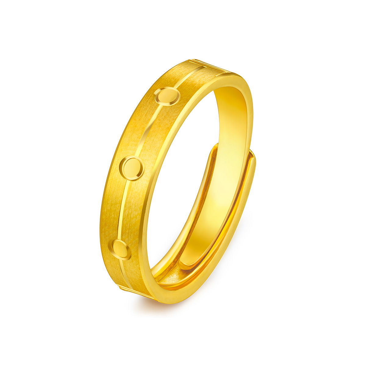 六福珠宝幸福有你黄金戒指情侣足金对戒黄金女戒计价F63TBGR0010