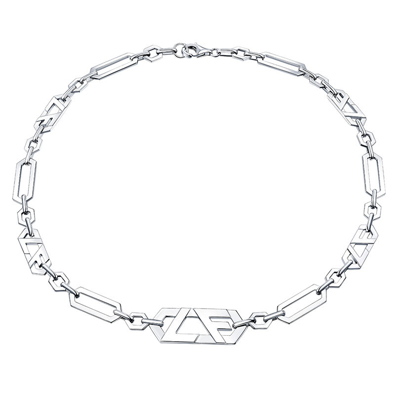 六福珠宝Silververse银饰间字母LF六边形Ag925银项链定价001206NA【联系客服补货】