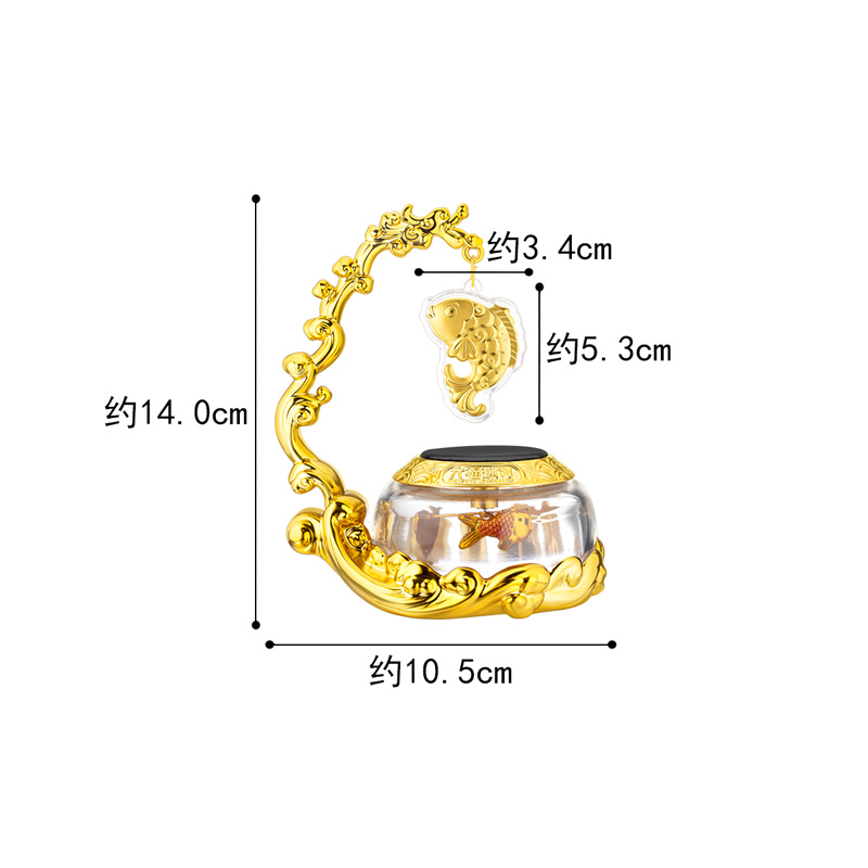 六福珠宝鱼跃龙门黄金摆件收藏纪念足金饰品贺岁送礼定价002266JA