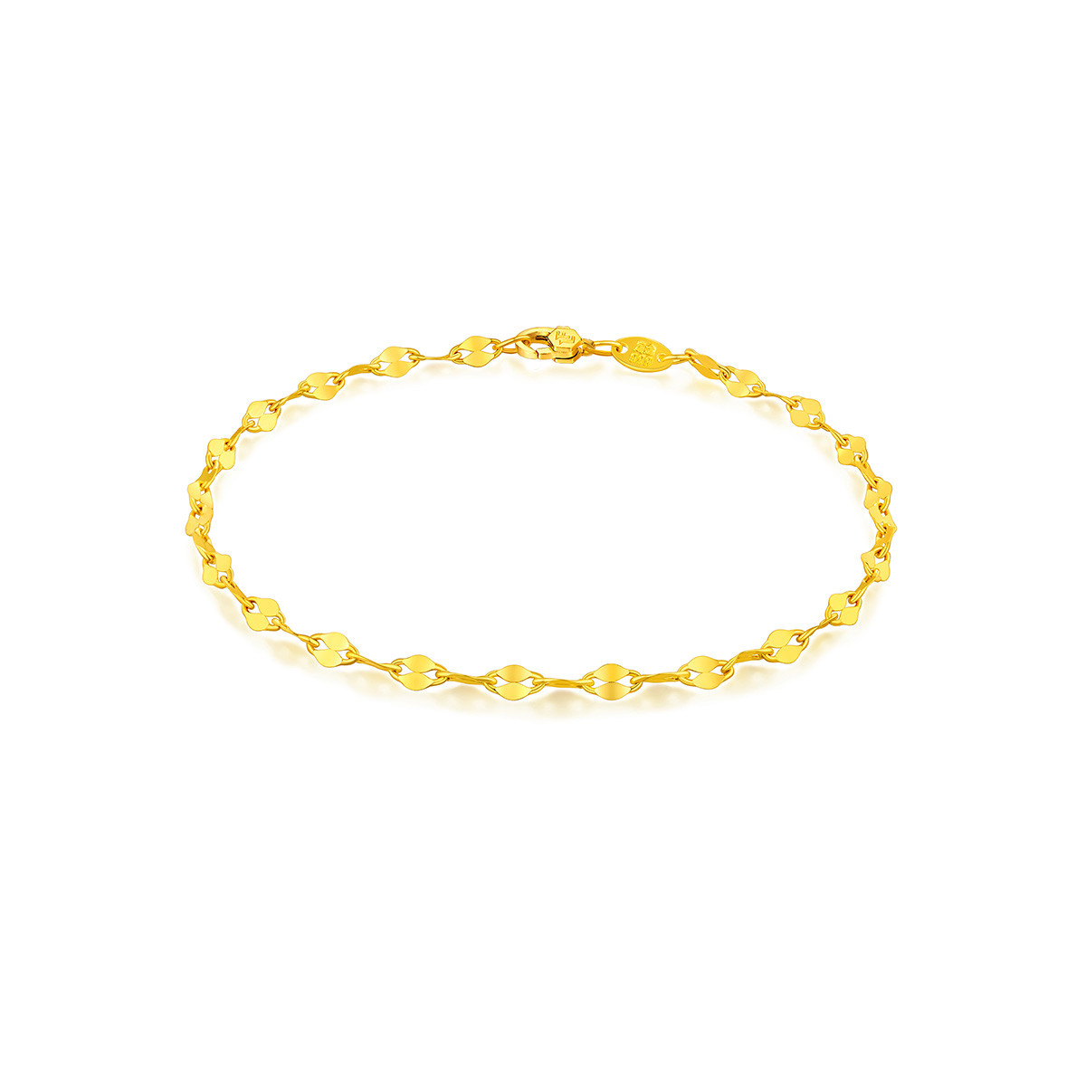 六福珠宝首饰黄金手链女款足金手饰金手链礼物计价B01TBGB0006