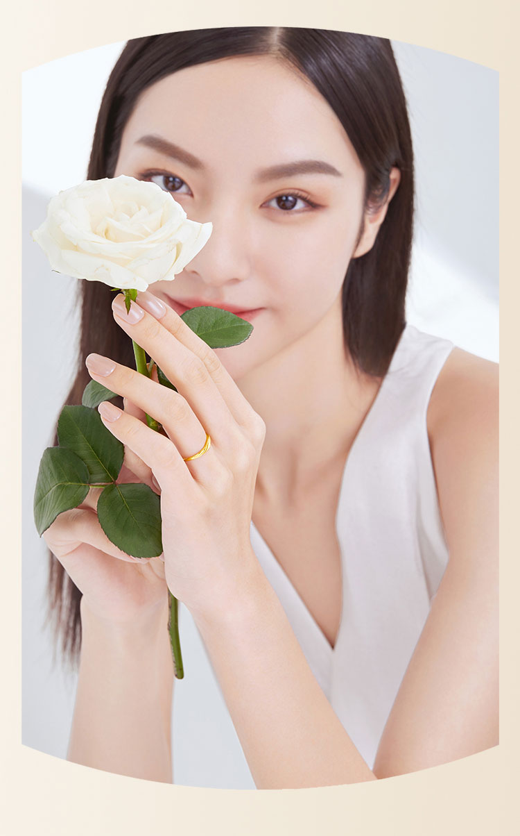 六福珠宝黄金戒指足金扭纹活口戒女送礼计价F96TBGR0006戒指榜