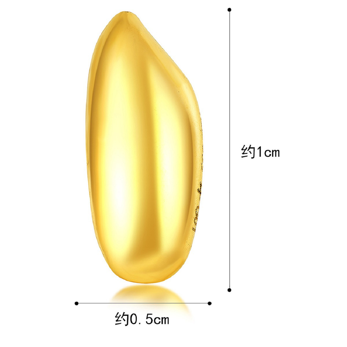  六福珠宝金大米猫瓶黄金摆件足金瓜子粒小金豆子定价L01A1TBA0003 摆件榜