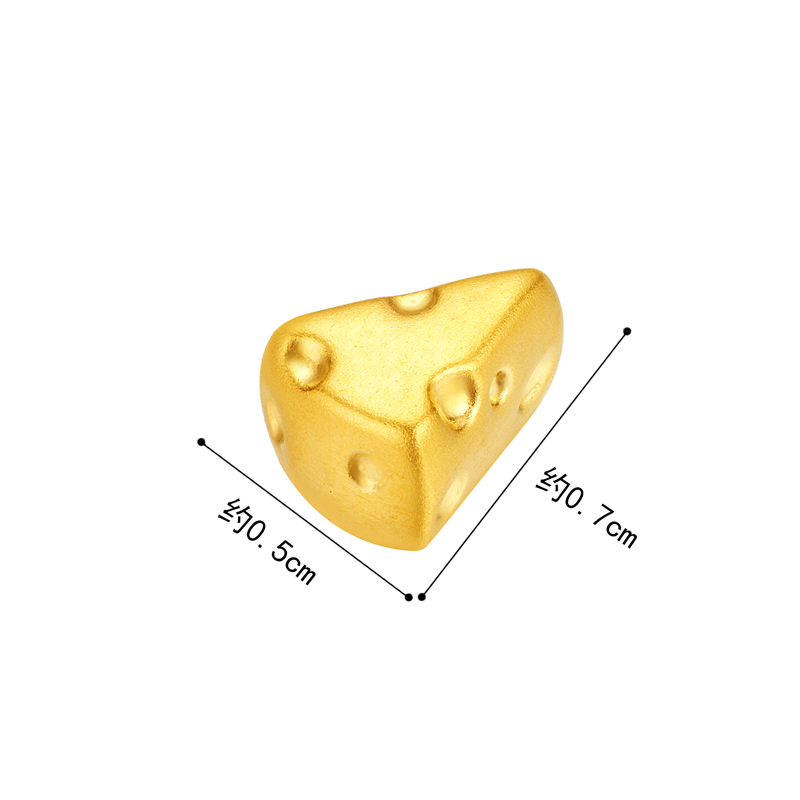 六福珠宝足金芝士蛋糕黄金摆件工艺品送礼收藏定价HXA1TBA0014