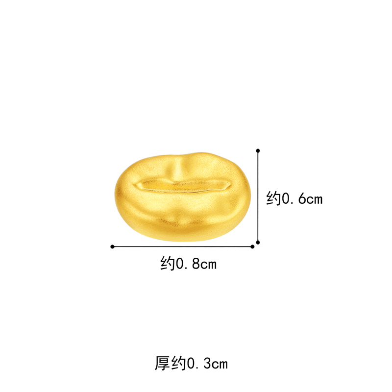 六福珠宝足金芝士蛋糕鲍鱼黄金摆件工艺品攒金送礼收藏定价HXA1TBA0015