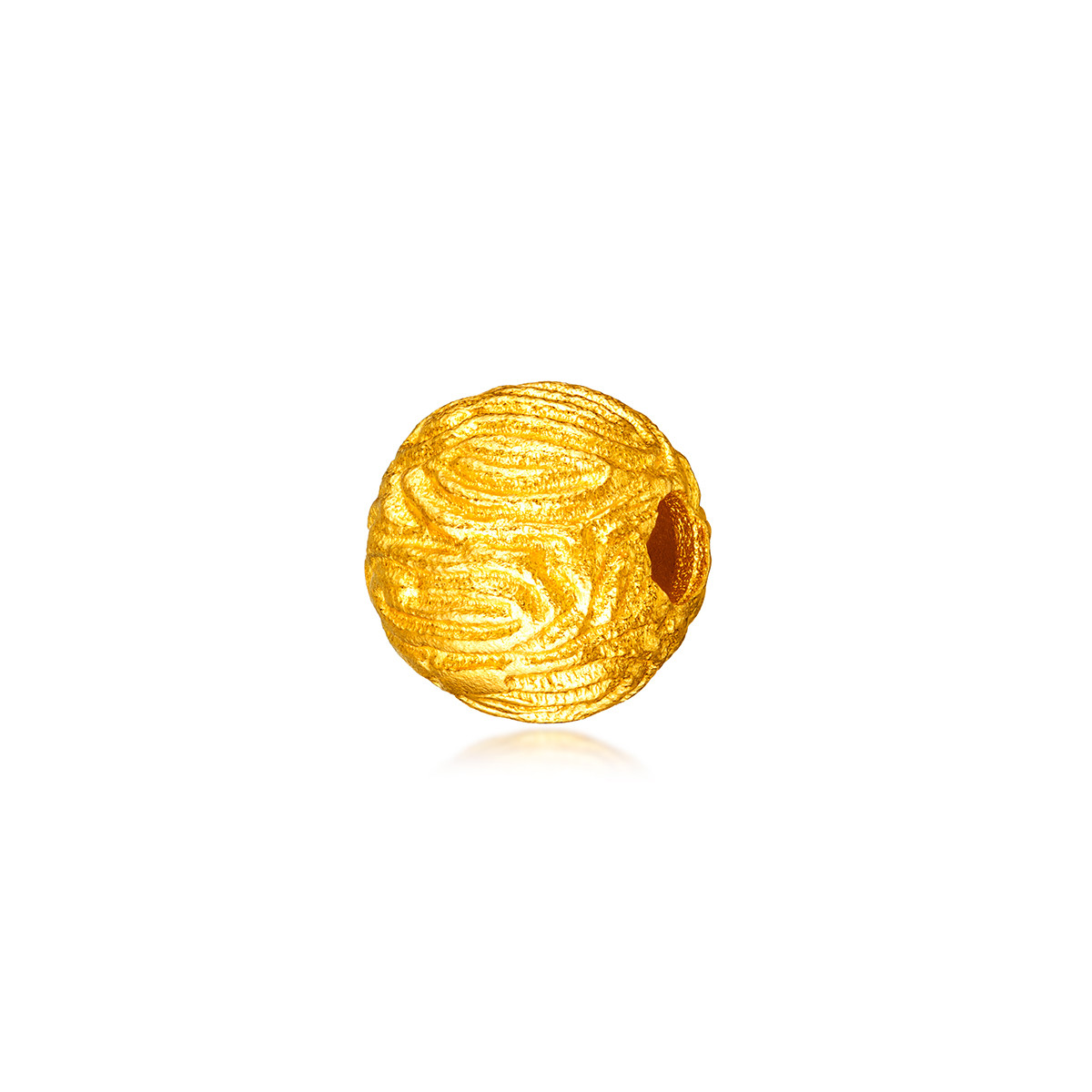 六福珠宝福满传家菩提黄金转运珠路路通足金串珠DIY计价F73TBGP0001【联系客服补货】