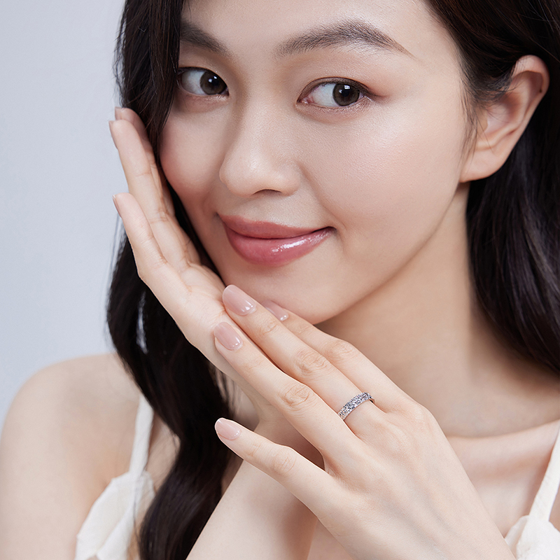 六福珠宝碎碎冰铂金戒指铂950女时尚白金情侣对戒计价G07TBPR0021