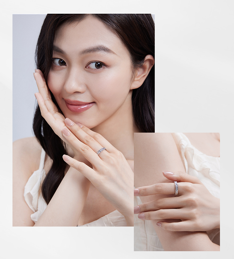 六福珠宝碎碎冰铂金戒指Pt950女时尚白金情侣对戒计价G07TBPR0021铂金新品