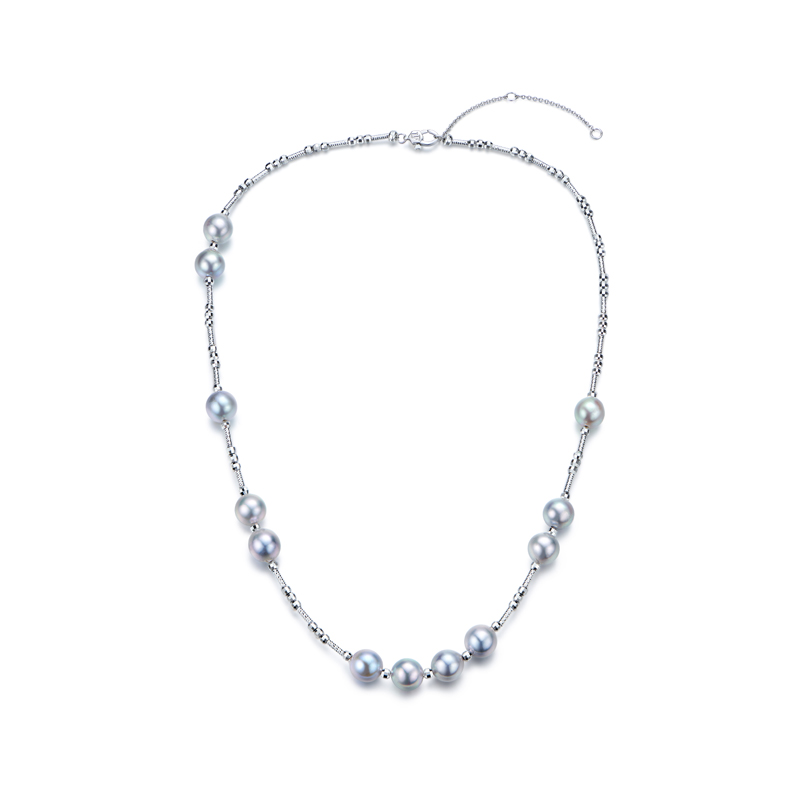 六福珠宝真我系列海水珍珠项链女士时尚铂金锁骨链定价GJT0003DS