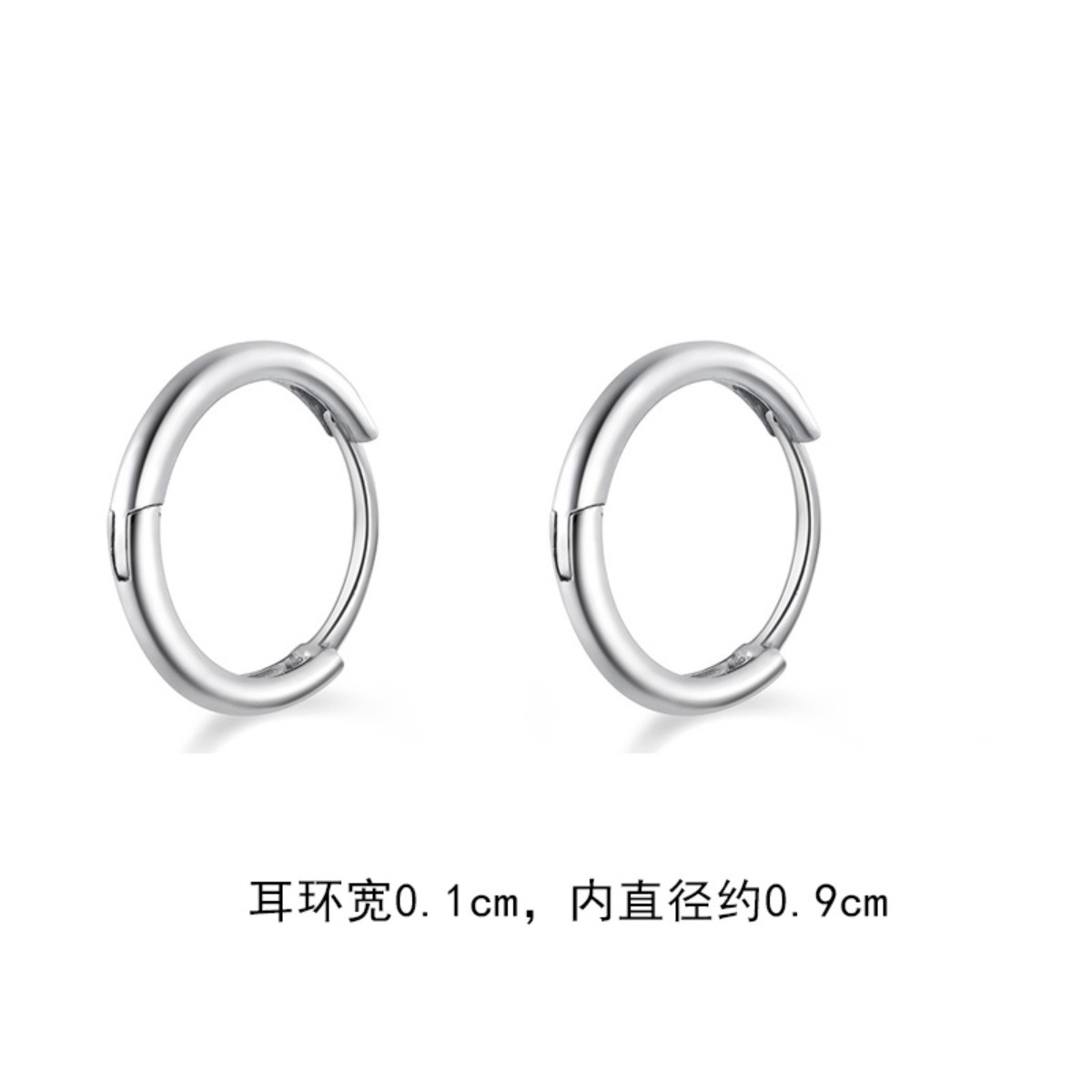 六福珠宝简约圆环18K金耳环耳钉彩金耳饰送礼定价L18TBKE0075W【联系客服补货】