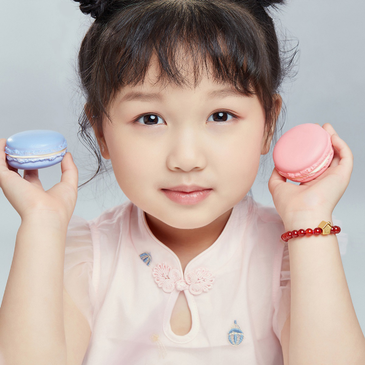 六福珠宝红玉髓足金宝宝手链转运珠儿童定价B01A1TBB0007