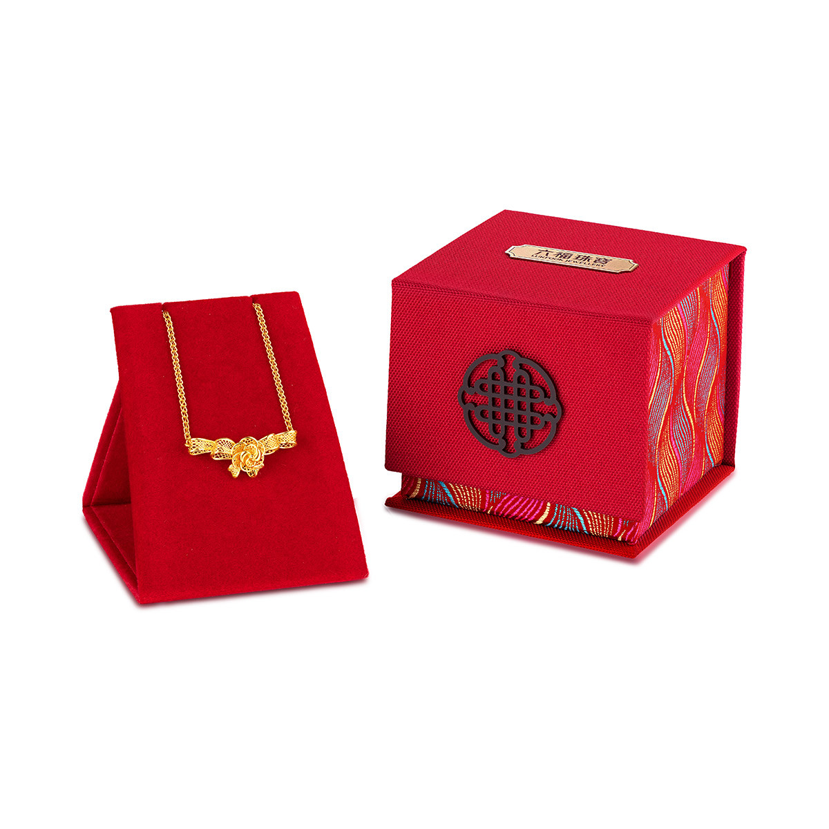 六福珠宝花丝蝴蝶结黄金手链女可刻字婚嫁礼首饰计价GDGTBB0035【联系客服补货】【1V1直播看货】