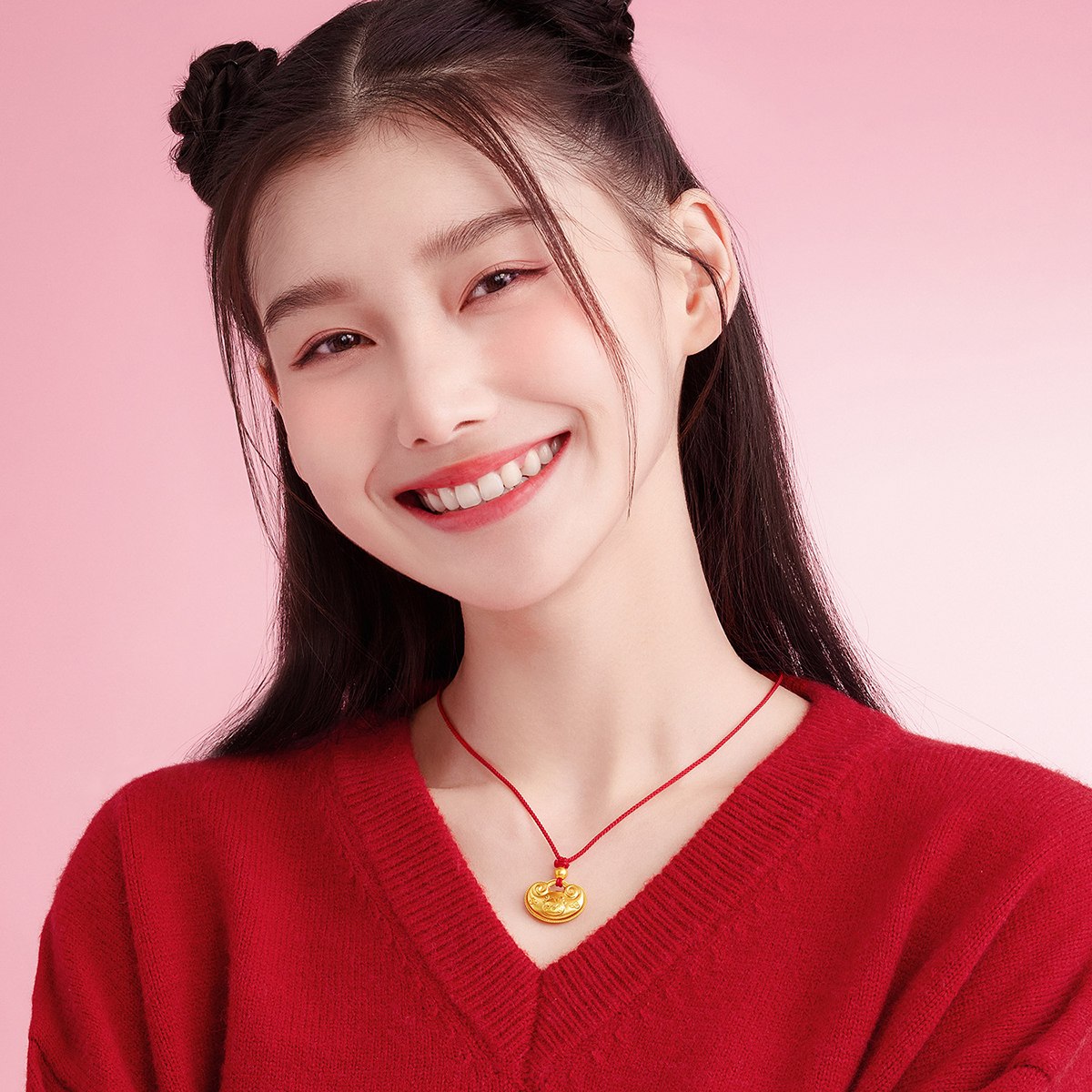 六福珠宝福满传家如意小龙包黄金吊坠女足金挂坠计价G08TBGP0002【1V1直播看货】