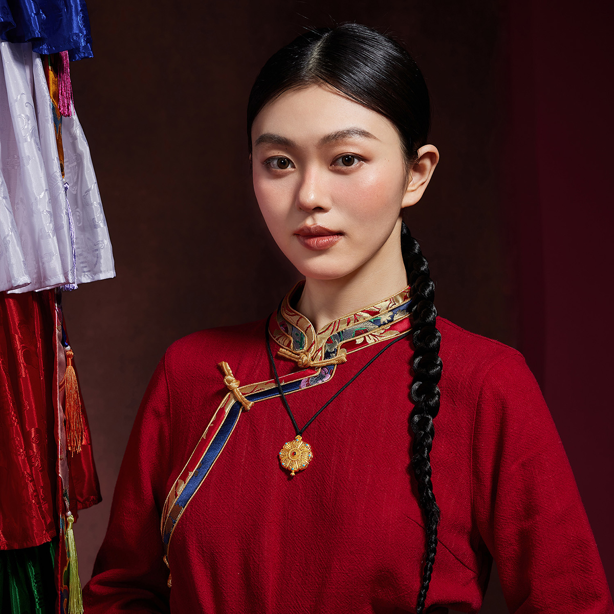 六福珠宝福满传家八宝罗盘黄金吊坠女足金佛挂坠计价F21TBGP0003【1V1直播看货】