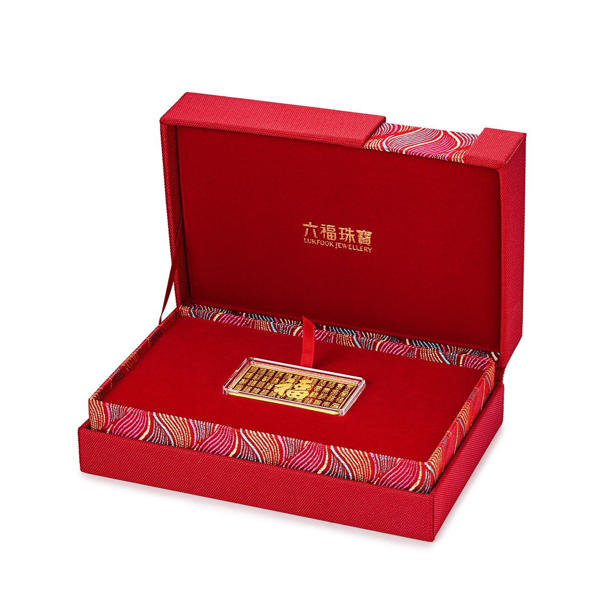 六福珠宝百福图黄金投资金条5g10g20g收藏足金摆件计价015278GAA