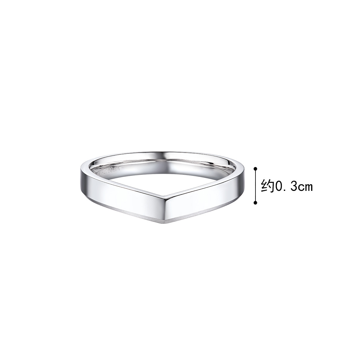 【秒杀】六福珠宝18K金戒指求婚情侣款男女结婚对戒定价WD31765【联系客服补货】【1V1直播看货】