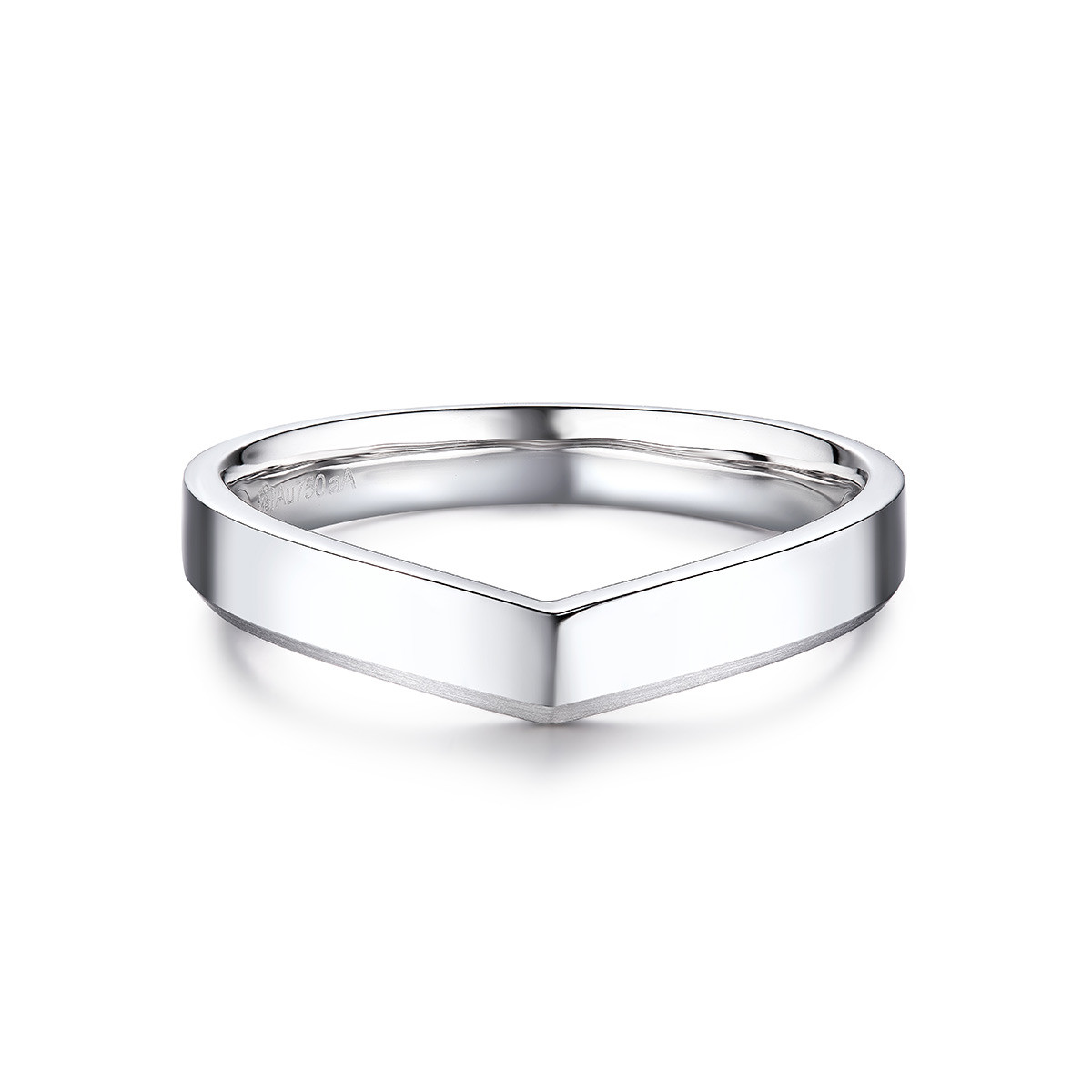 【秒杀】六福珠宝18K金戒指求婚情侣款男女结婚对戒定价WD31765【联系客服补货】【1V1直播看货】