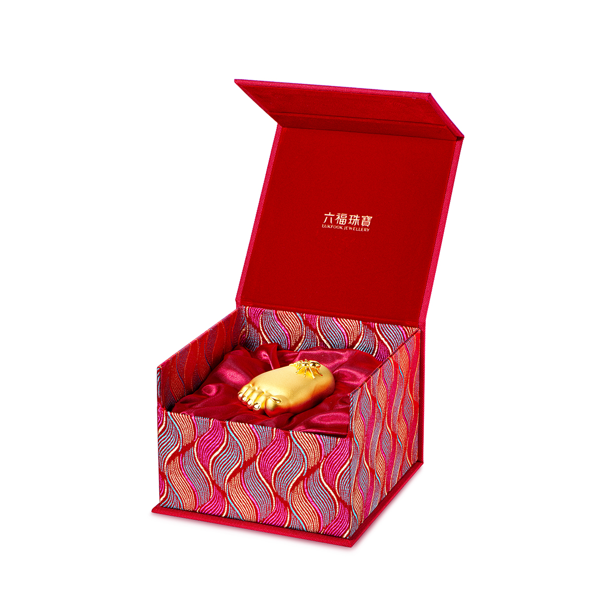 六福珠宝知足常乐实体黄金摆件装饰收藏工艺品足金送礼定价DH0050【联系客服补货】