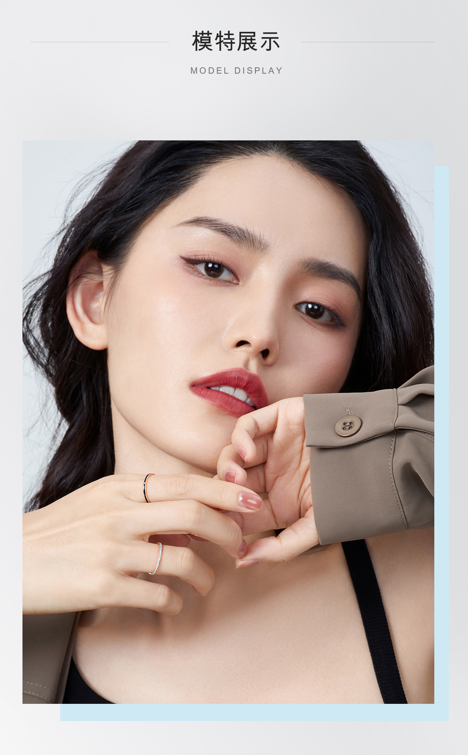六福珠宝18K金戒指鎏彩工艺玫瑰金戒指女彩金定价L18TBKR0051R【联系客服补货】