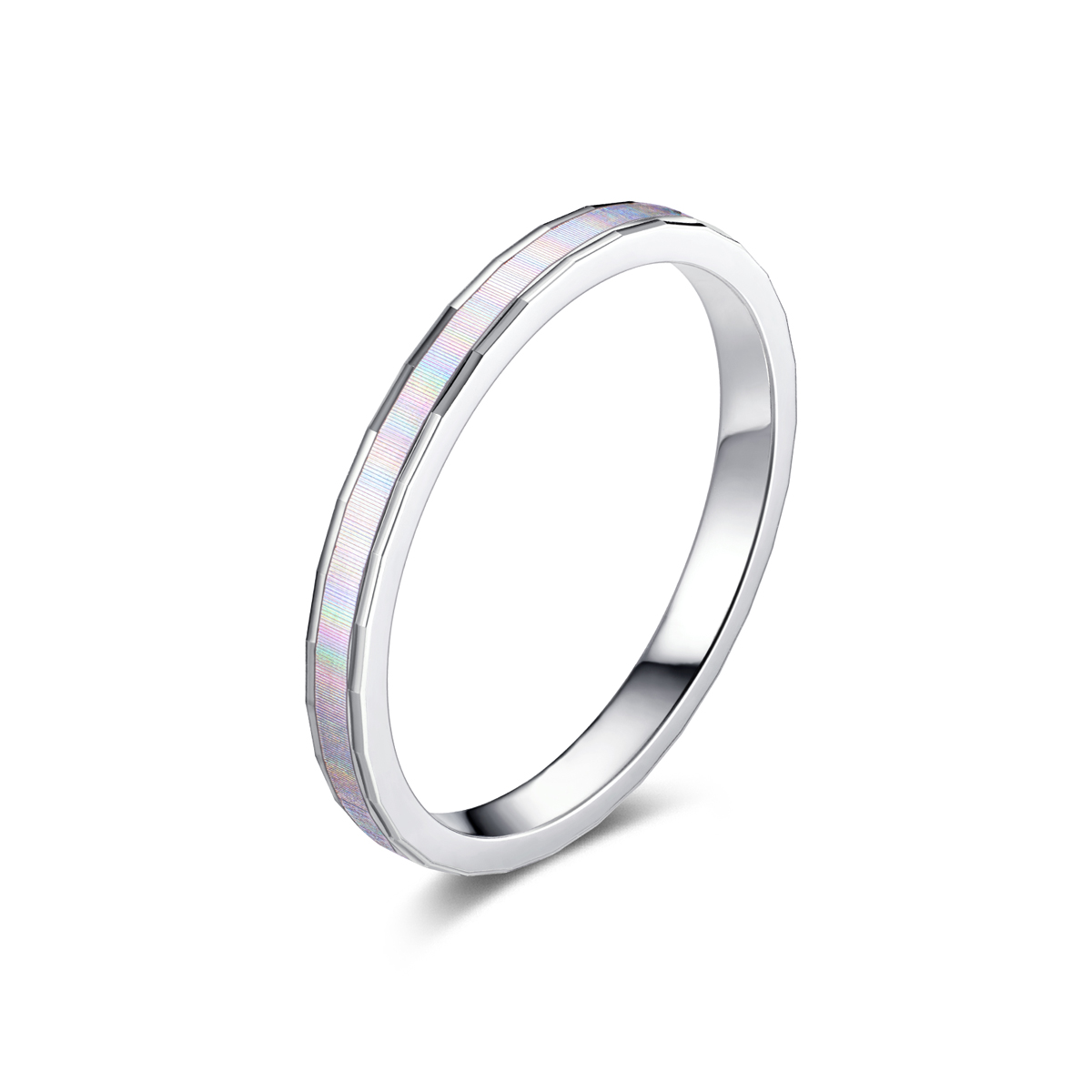 六福珠宝幻彩铂金戒指铂950女款猫眼实心白金戒指计价L04TBPR0011