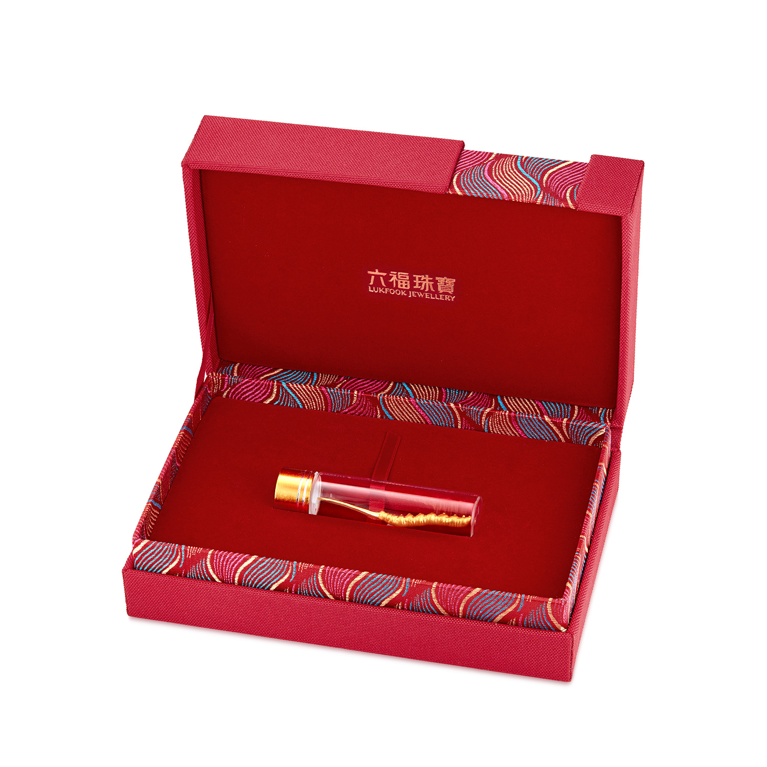 六福珠宝滋补系列冬虫夏草黄金摆件收藏足金人参工艺品L11A0006DS