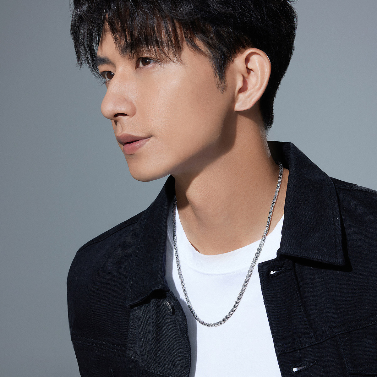 六福珠宝龙骨链铂金项链铂950男士款简约白金素链计价F63P0034DS【联系客服补货】【视频看货】