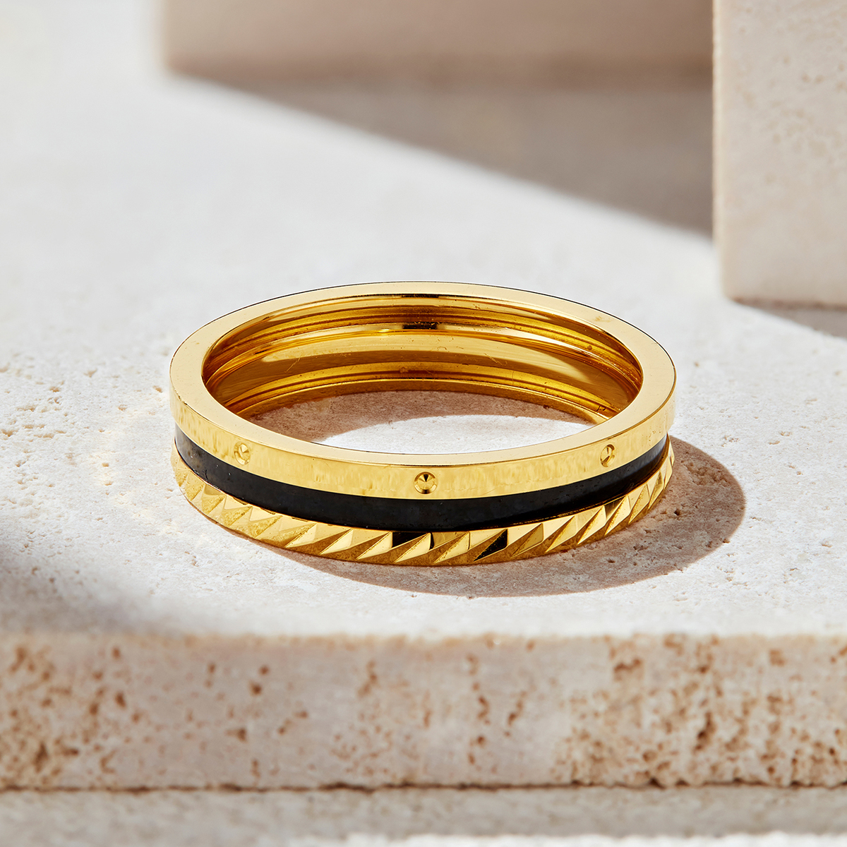 六福珠宝羽墨黄金戒指实心时尚足金首饰鎏彩工艺女计价G40G0002DS【联系客服补货】