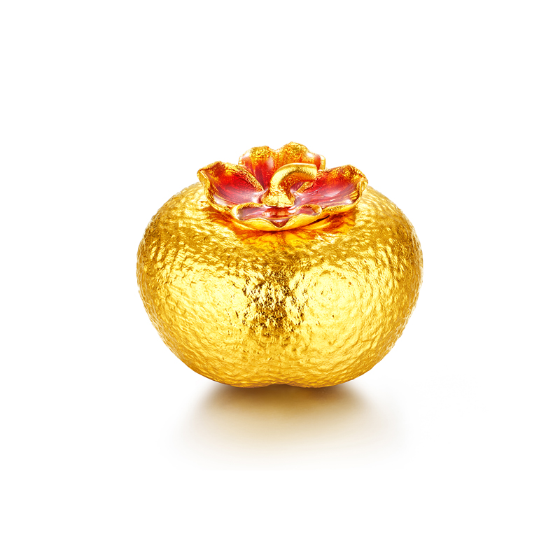 六福珠宝福满传家喜柿满满黄金摆件收藏工艺品送礼计价G21G0009DS【视频看货】