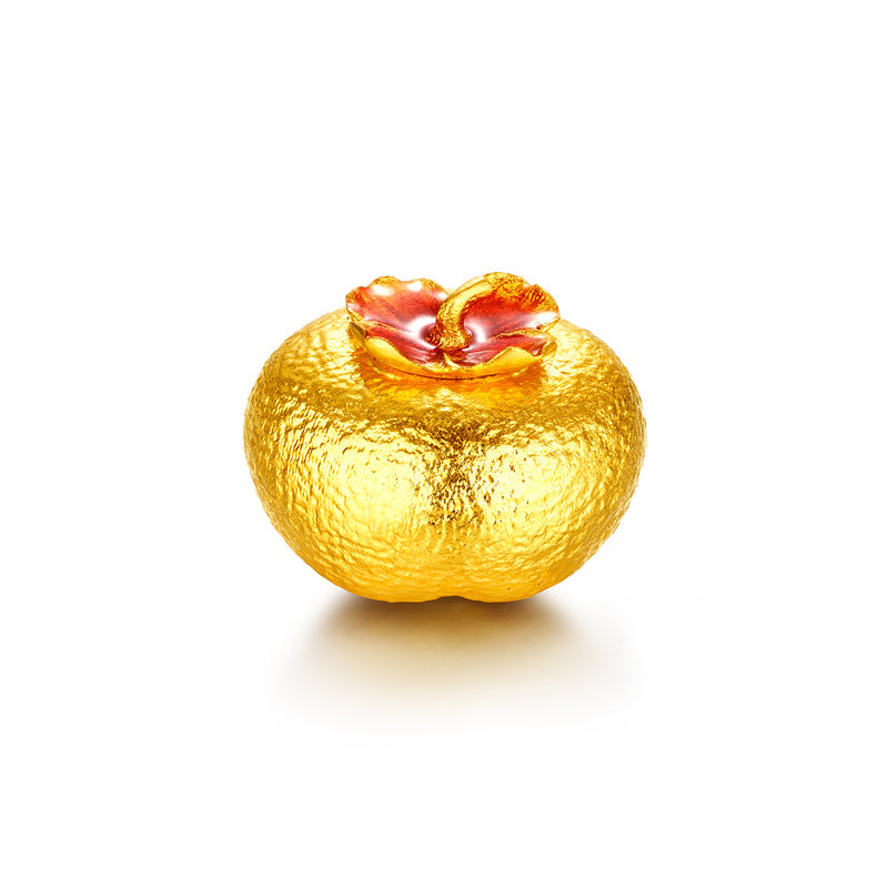 六福珠宝福满传家喜柿满满黄金摆件收藏工艺品送礼计价G21G0009DS【视频看货】