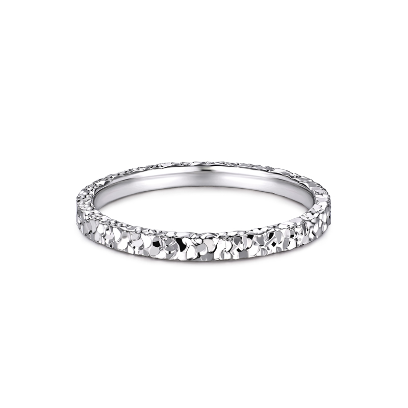 六福珠宝三面碎碎冰铂金戒指铂950女闪耀白金首饰计价G07P0014DS