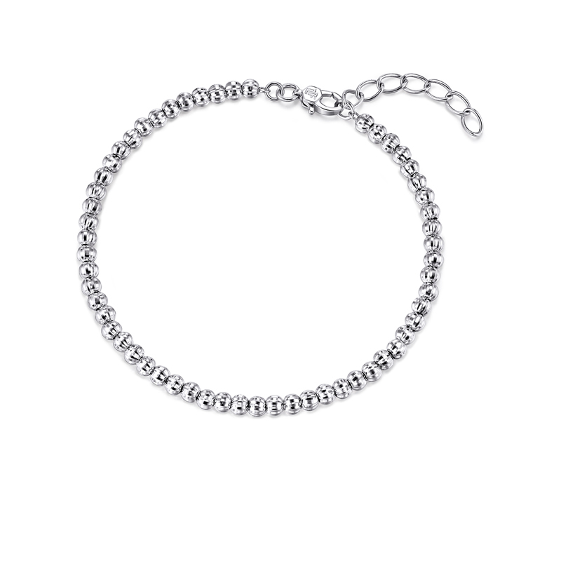 六福珠宝西瓜珠铂金手链铂950女闪耀白金珠子手串计价F63P0039DS