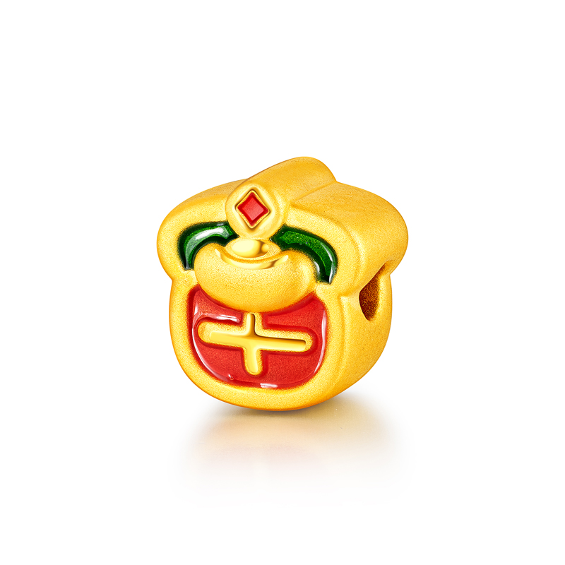 【金币兑换】六福珠宝黄金转运珠路路通DIY硬金串珠鎏彩工艺足金八方来财L07A1TBP0007