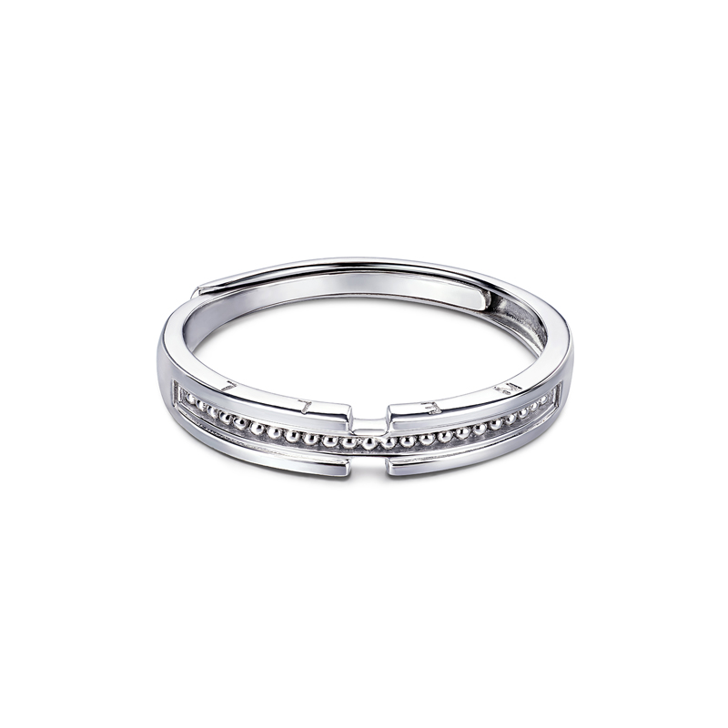 六福珠宝永恒之契铂金戒指铂950女款白金戒指实心计价G07P0018DS