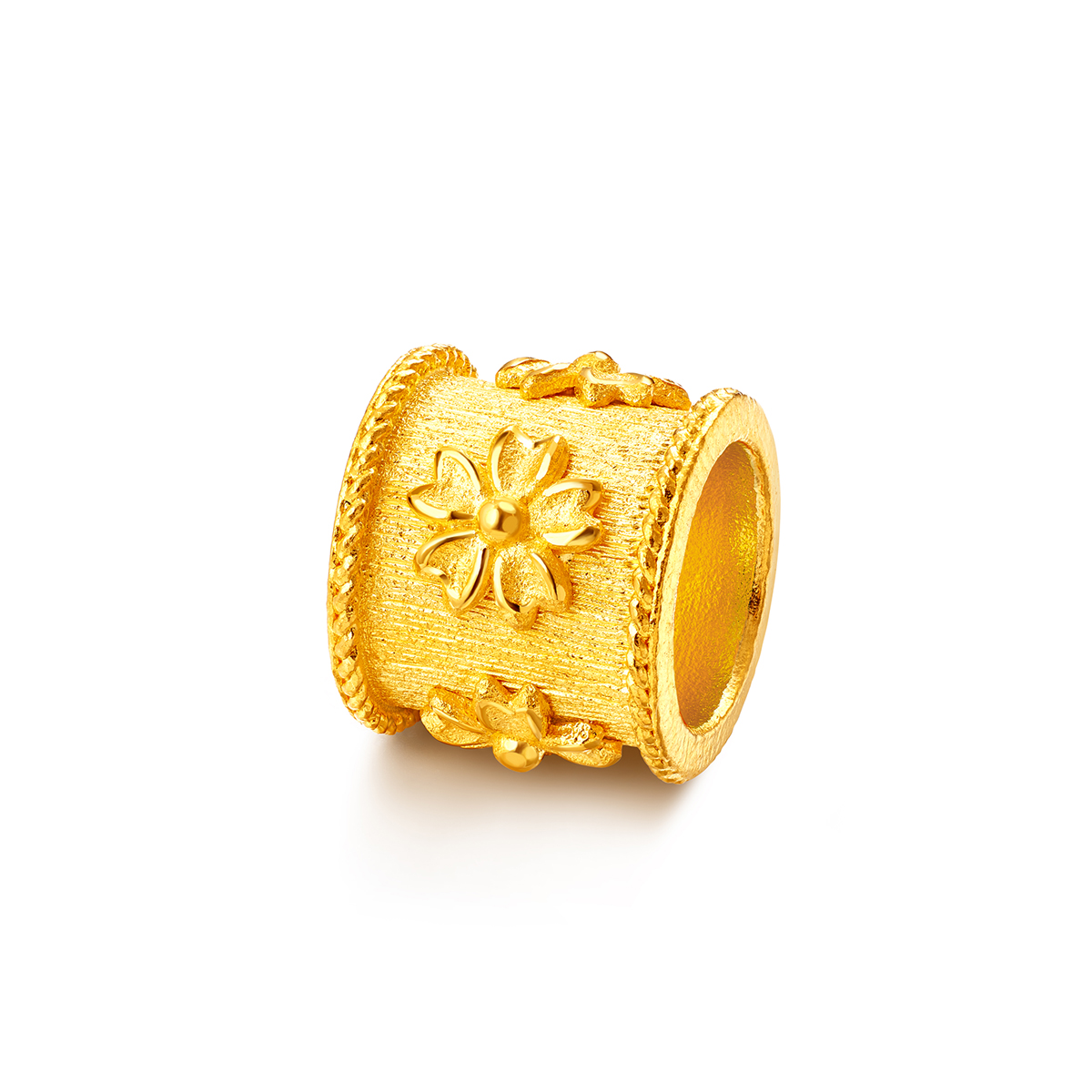 六福珠宝小蝴蝶黄金吊坠女足金转运珠可穿绳挂坠计价F95TBGP0008【联系客服补货】