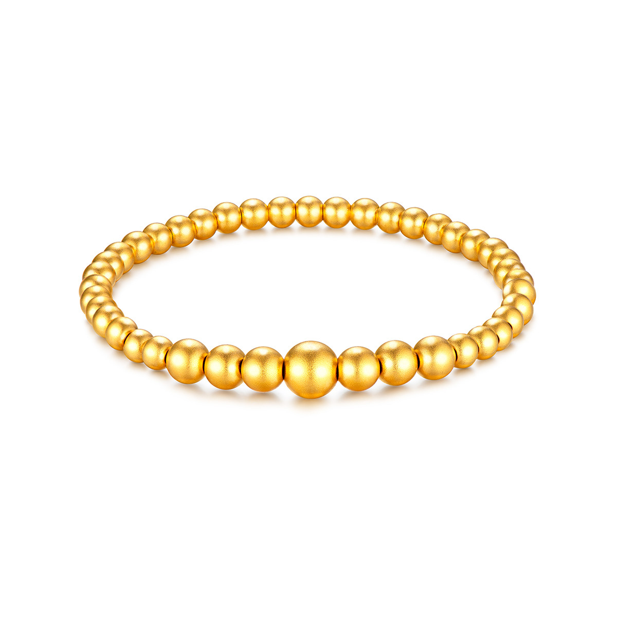 六福珠宝福满传家黄金手链儿童宝宝足金珠子手串计价F48TBGB0010【联系客服补货】