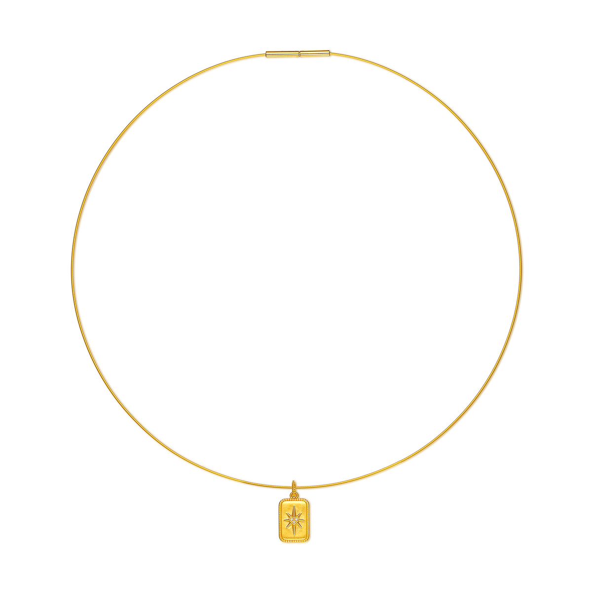 六福珠宝T焰金永恒守护星黄金吊坠镶钻石挂坠女配绳定价020023PA【联系客服补货】