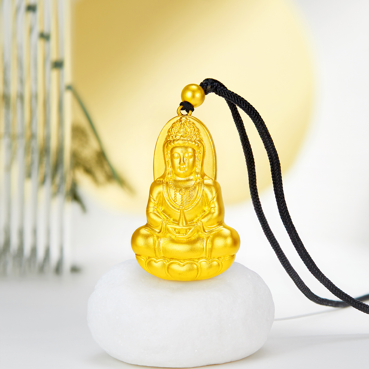 六福珠宝福满传家宝瓶观音黄金吊坠男女款金挂坠计价F41TBGP0009【联系客服补货】【视频看货】