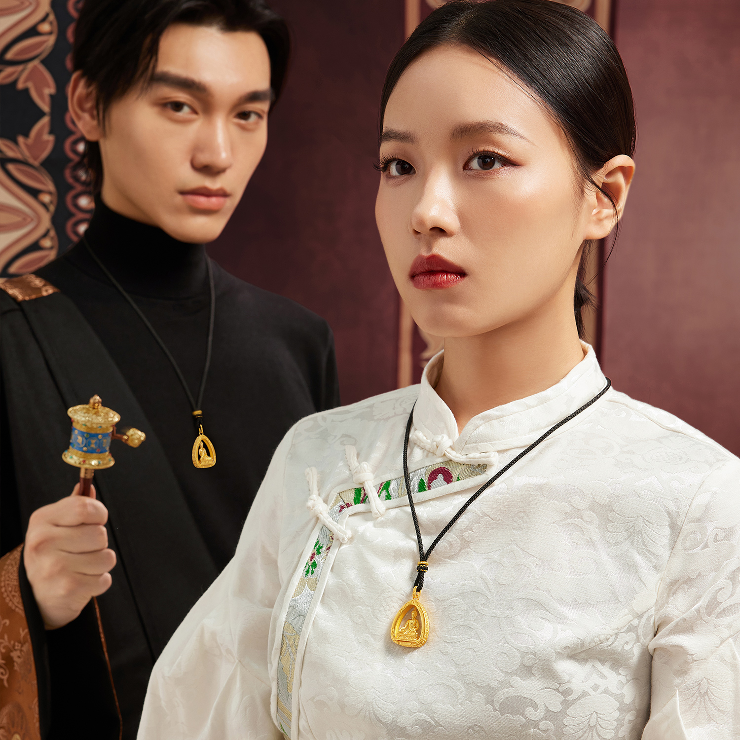 六福珠宝福满传家成功佛造型黄金吊坠男女款首饰计价F63TBGP0026【联系客服补货】