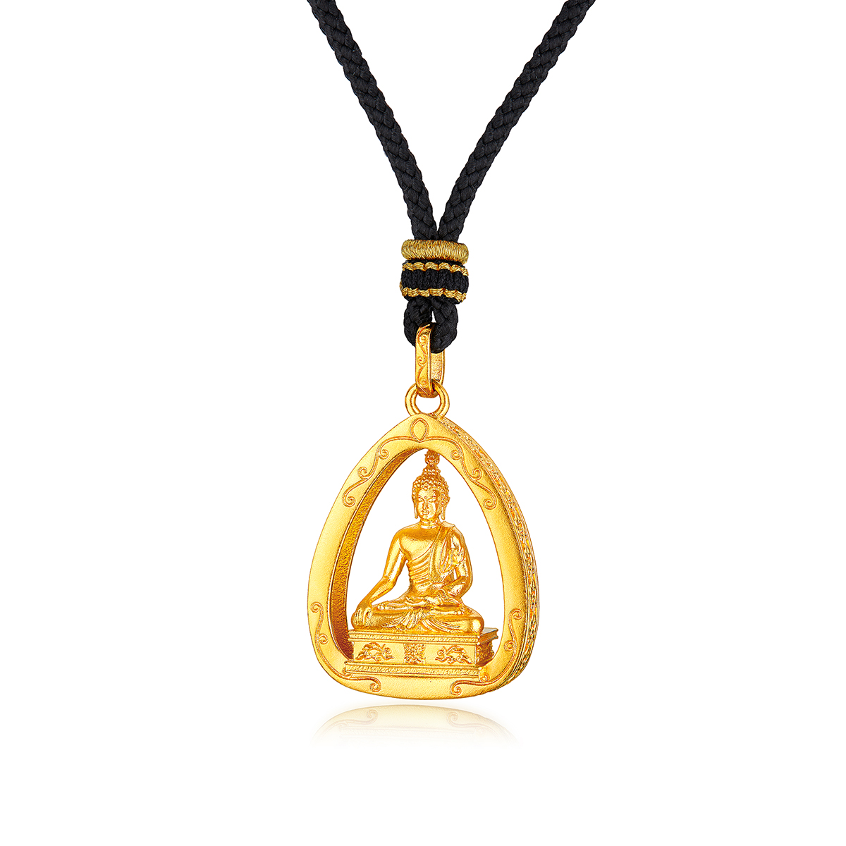 六福珠宝福满传家成功佛造型黄金吊坠男女款首饰计价F63TBGP0026【联系客服补货】