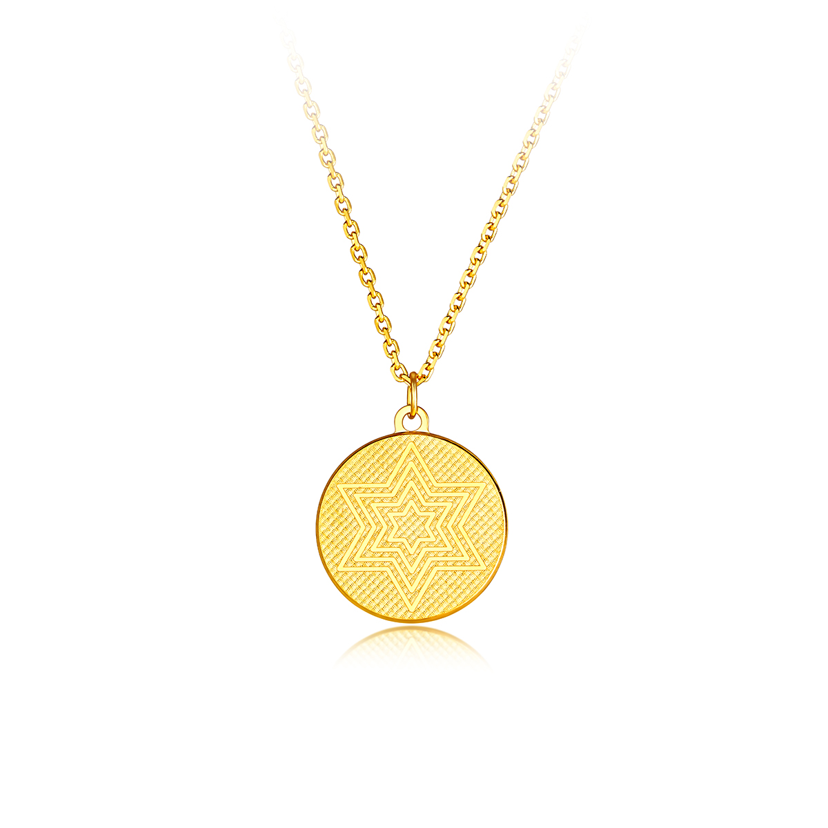 六福珠宝Goldstyle•X星之守护黄金项链镶钻石女足金定价001099NA【联系客服补货】