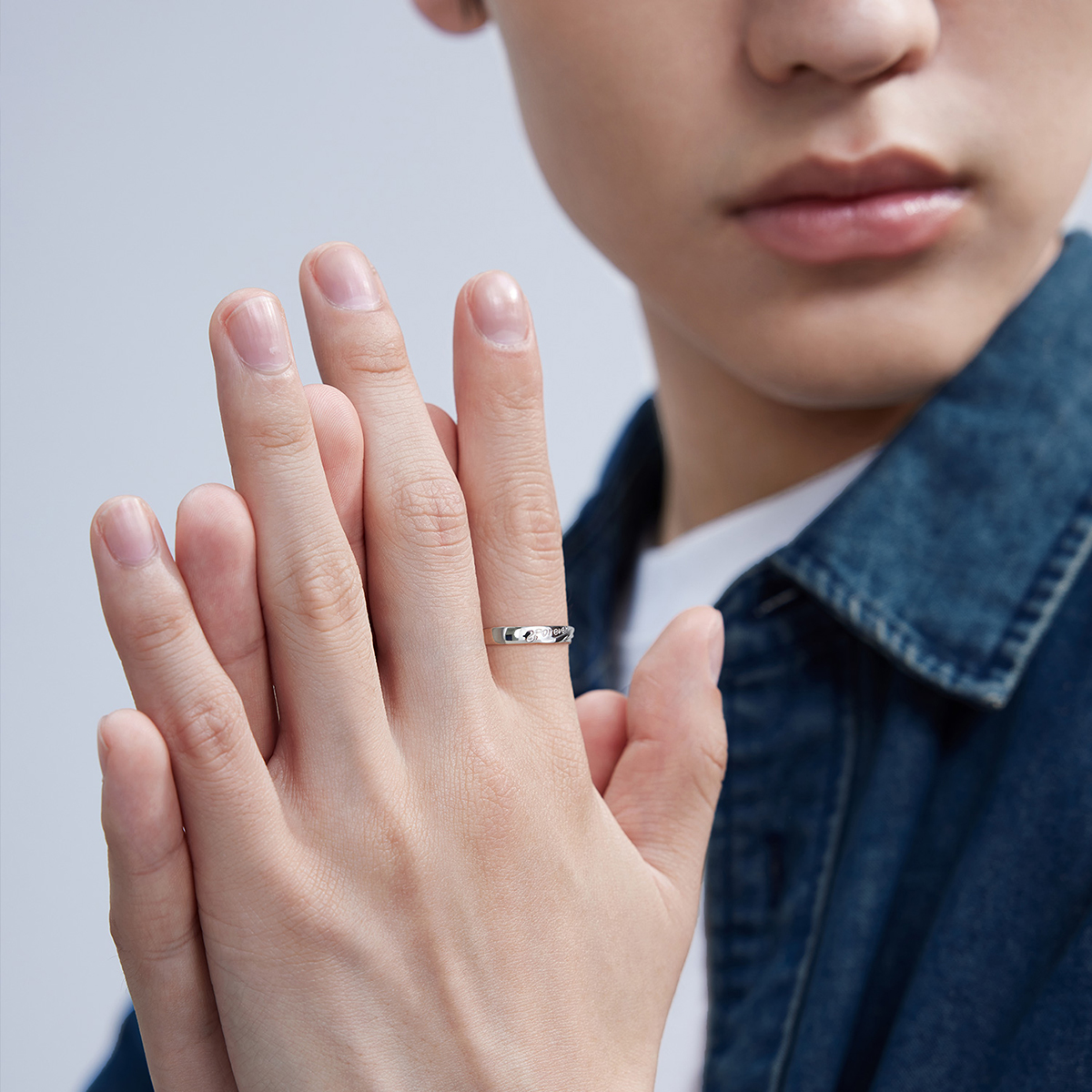 六福珠宝永恒挚爱铂金戒指铂950男女白金情侣对戒计价G07TBPR0018【联系客服补货】