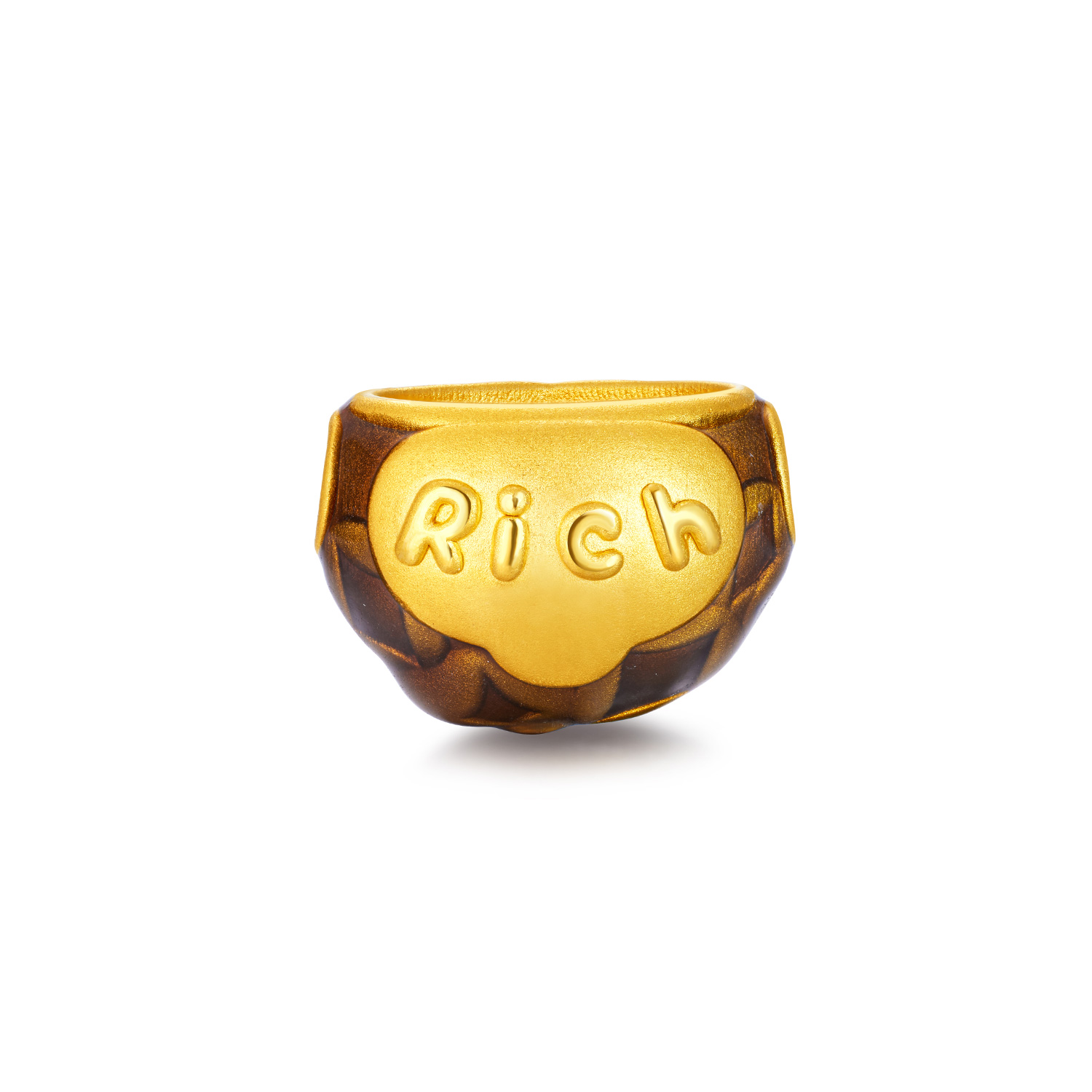 六福珠宝奇趣坚果趣味Max版黄金转运珠鎏彩花生足金手绳032394PA