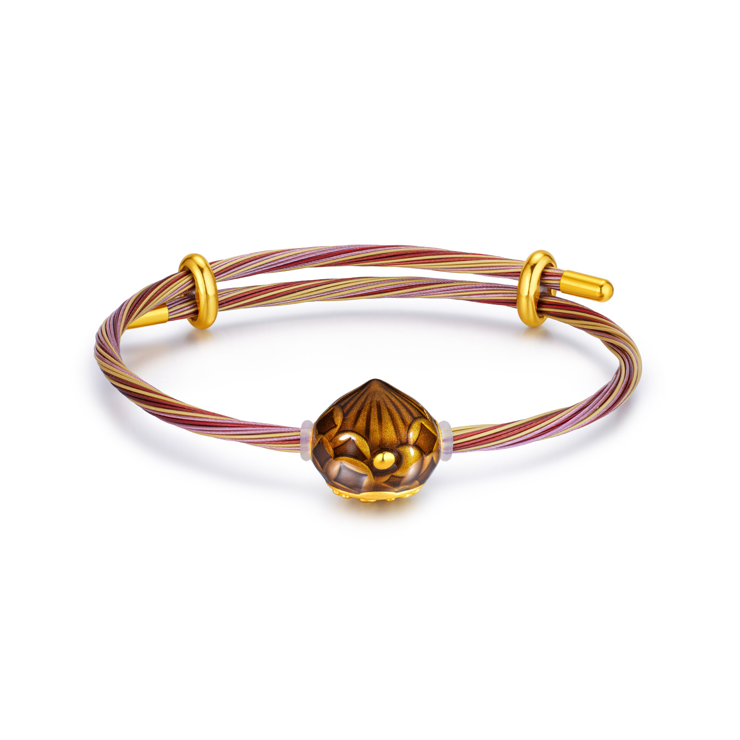 六福珠宝奇趣坚果趣味Max版黄金转运珠鎏彩花生足金手绳032394PA