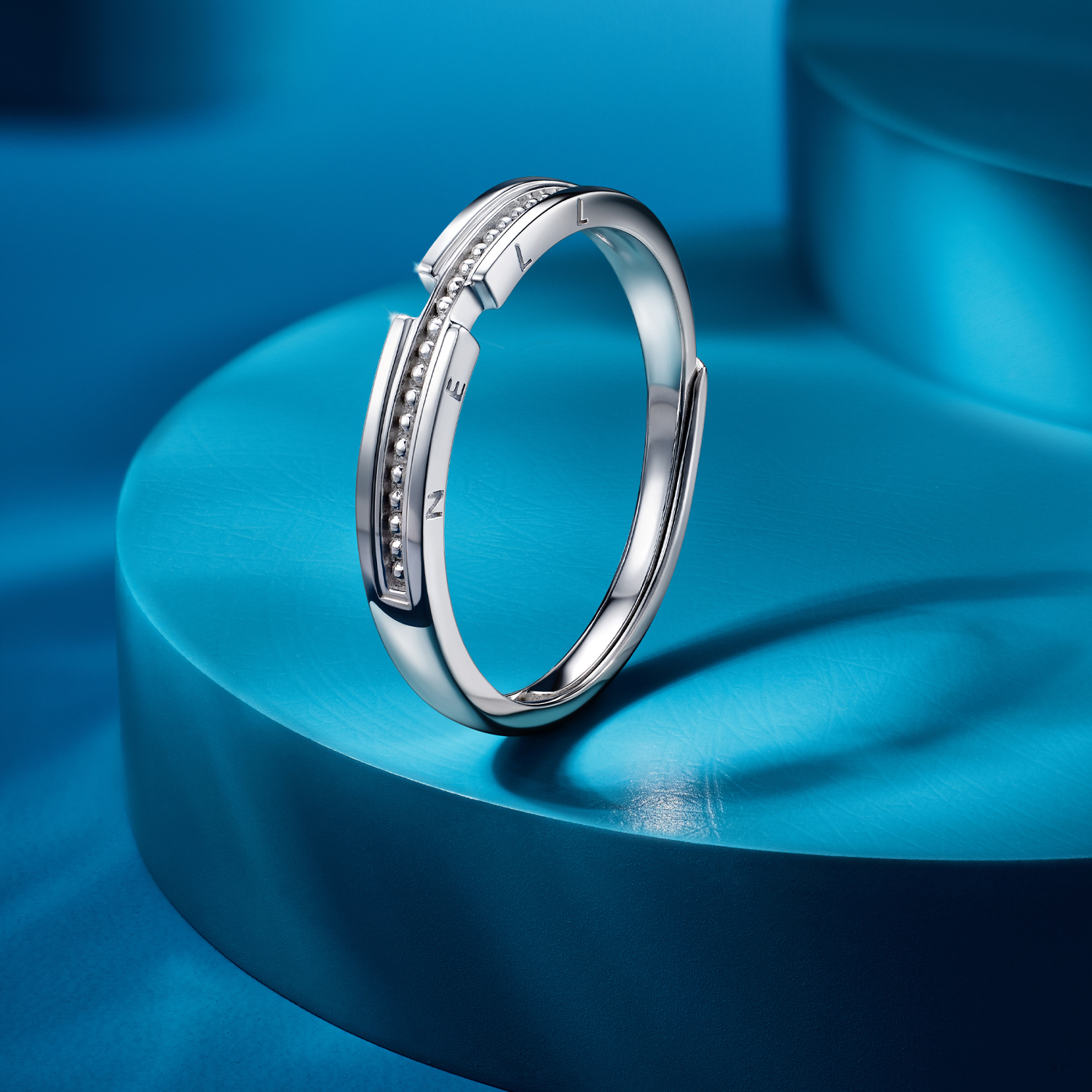 六福珠宝永恒之契铂金戒指铂950女款白金戒指实心计价G07P0018DS