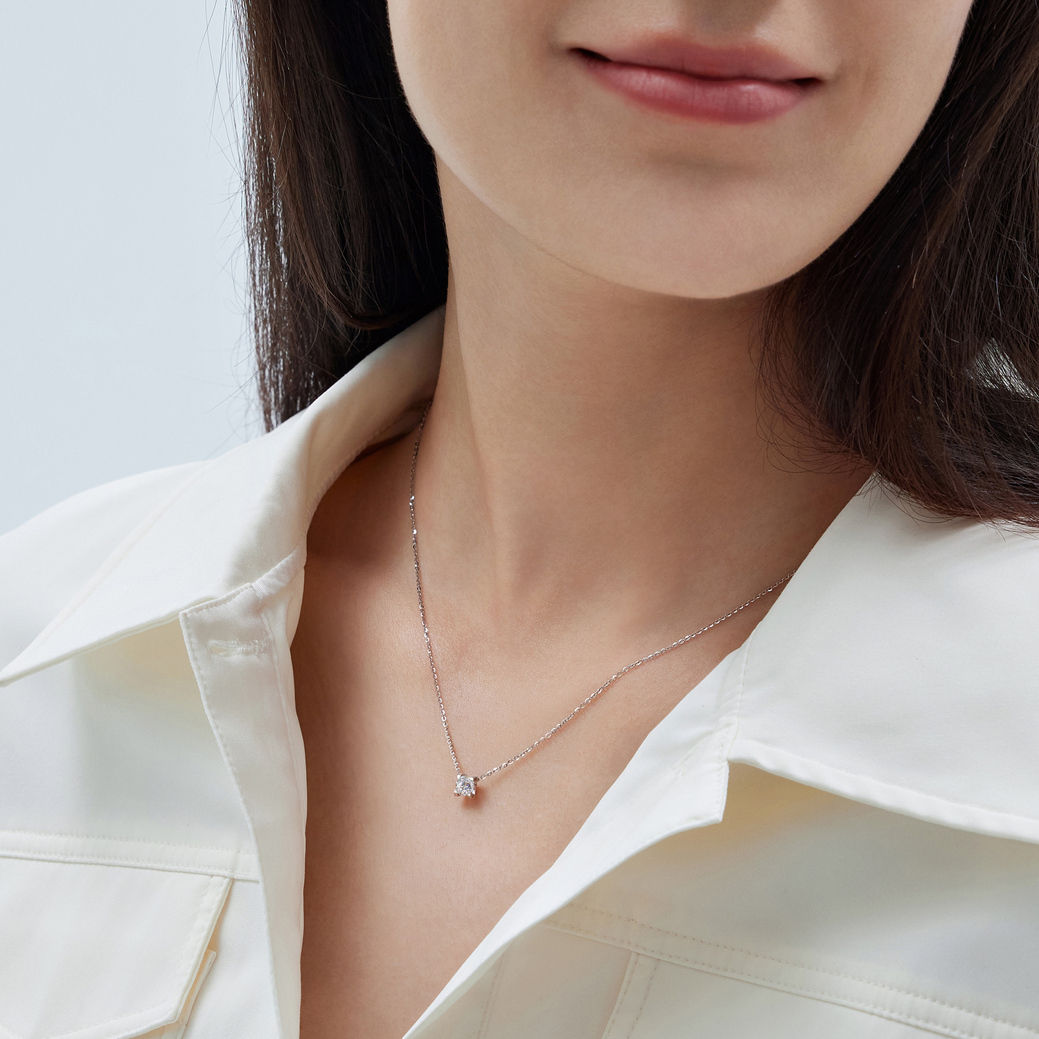 【成毅同款】【成毅同款】六福珠宝Hexicon18K金钻石项链女款套链定价HX31497B【1V1直播看货】