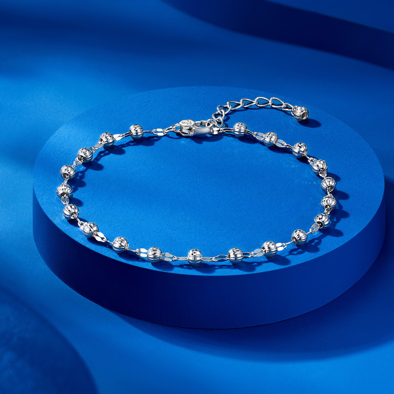 六福珠宝西瓜珠铂金手链铂950女款时尚闪耀白金首饰计价HEP0002DS