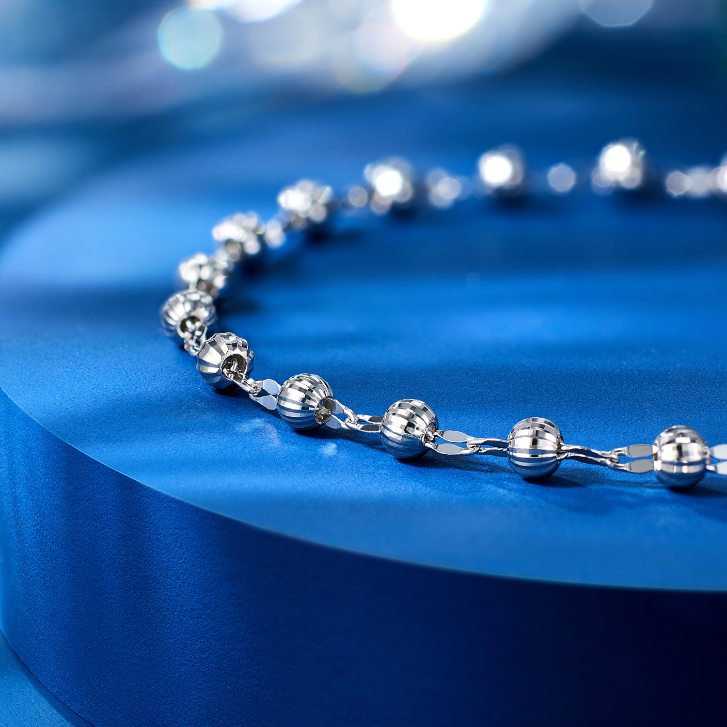 六福珠宝西瓜珠铂金手链铂950女款时尚闪耀白金首饰计价HEP0002DS